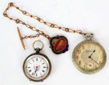 Two pocket watches, to include a Art Deco Medana example and a continental example (2)