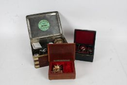Collection of mixed costume jewellery to include a Trifarri brooch rings etc (Housed within three