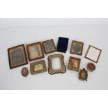 Collection of 19th century ambrotypes and daguerreotypes, with some small modern photo frames (qty)