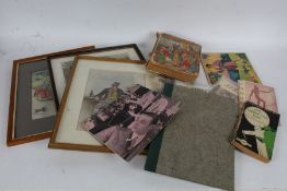 A Collection of miscellaneous books, prints and ephemera to include annuals etc (Housed In Three