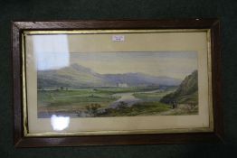Frederick Davis (19th Century), Lakeland Scene, signed, watercolour, 49cm by 19.5cm (19in by 7 3/4