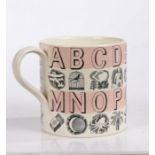 Eric Ravilious for Wedgwood alphabet mug, pink ground