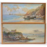 John Clarkson Isaac Uren (British, 1845-1932) West Country Coastal Scenes pair of watercolours, both