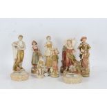 Eleven Royal Dux and Vienna figures, to include mostly farming related figures, the largest 25cm