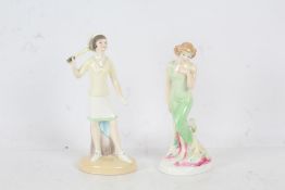 Royal Doulton Sweet and Twenties collection figure 'Deaville' and another 'Monte Carlo', both