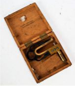 Ciceri Smith's Micrometer, with brass and black lacquered body, No. 551450, with box