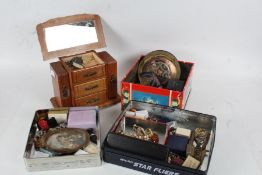 Collection of mixed costume jewellery to include rings necklaces brooches etc (Housed within four