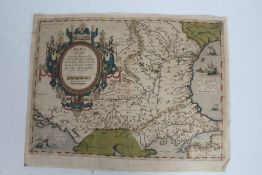 Map of Eastern Europe, the region of Thrace, possibly Abraham Ortelius, 1584, engraving on paper,