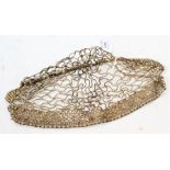 An Art Deco style Juliette hat, formed of white metal mesh set with paste stones