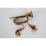 Reproduction British army bugle badged to the Royal Artillery