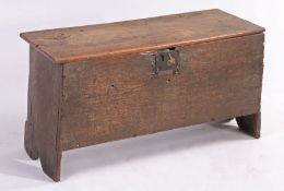 An early 17th century ‘sycamore' and oak boarded chest, English The associated ‘sycamore' one-