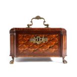 A good 18th century kingwood and parquetry-inlaid tea caddy, in the manner of Abraham Roentgen (