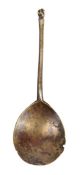 An early 16th century child’s latten wrythen knop spoon, English, circa 1500 Having a lozenge-shaped
