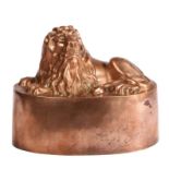 A rare early 19th century copper jelly mould, by Benham & Froud, London, circa 1830 Of oval form,