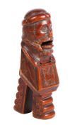 A late 17th century figural boxwood nutcracker, Northern European, dated 1687 Designed as a male,