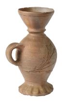 A 16th Century German Sieburg pottery jug The flared lip above an impressed holly leaf and crimped