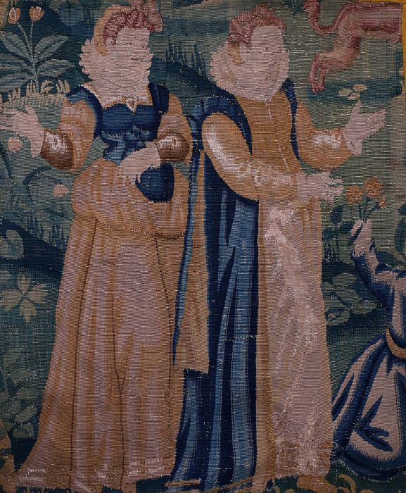 A late 16th/ early 17th century tapestry panel, Flemish, circa 1600 Worked in coloured wool, - Image 2 of 2