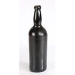 A 19th century sealed bottle With cork, bulbous-shaped neck and cylindrical body, 37cm high