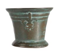 A Charles II bronze mortar, unidentified foundry, London, circa 1680 Cast with a fleur-de-lys with a
