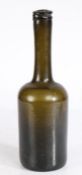 An unusual early 19th century bottle, circa 1800 The ring top above a long neck and cylindrical