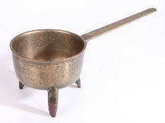 A late 17th/early 18th century bronze alloy skillet, by John Fathers I or II of the Fathers Foundry,