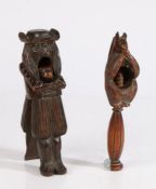 WITHDRAWN A late 19th century treen nut cracker, Swiss, circa 1880 Designed as a squirrel eating a