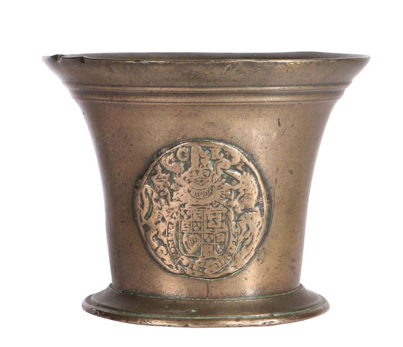A late 17th century bronze mortar, Gloucestershire, attributed to Abraham Rudhall I (fl.1684-1718) - Image 4 of 6