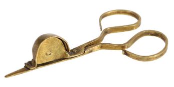A rare 17th century brass child’s/toy candle-snuffer, with maker’s mark, English, circa 1690 Of