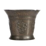 A Charles I bronze mortar, unidentified Norfolk foundry, circa 1640 Cast with Renaissance-style