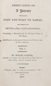 Robert Semple, Observations on a Journey through Spain... to Naples, 1807. Vol 1