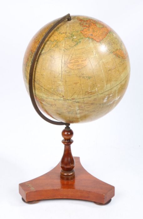 Geographia 12" Terrestrial Globe, printed 'Geographia (1923) 55 Fleet Str. London E.C.4.", raised on - Image 2 of 2