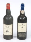 Calem 1987 Crusted Port, and Warre's 1992 Late Bottled Vintage Port, two bottles (2)
