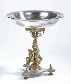 **RETURN TO VENDOR ON 15/06/23 JA**  A Victorian silver plated centre piece, the removable dish