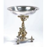 **RETURN TO VENDOR ON 15/06/23 JA**  A Victorian silver plated centre piece, the removable dish