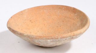 Syrian Amorite pottery bowl, Middle Euphrates circa 1700 BC, wide shallow sides and step foot, 20.