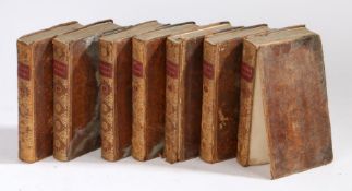 Arthur Collins, The Peerage of England, 8 vols. plus Supplement 9 vols. (only 8 volumes in this lot)
