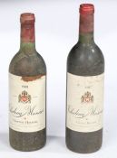 Chateau Musar Gaston Hochar 1980 & 1987, two bottles (2)