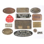 A collection of mainly engine plaques, various companies, (qty)