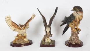 Group of three Crosa Collection sculptures, bird studies (3)