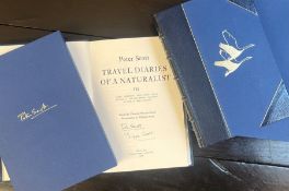 Scott, Peter. Travel Diaries of a Naturalist. Collins, London 1987.Volumes II & III both signed by