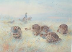 After Archibald Thorburn  'A Frosty Dawn' numbered 129/850, coloured print 40 x 55cm (16" x 22")