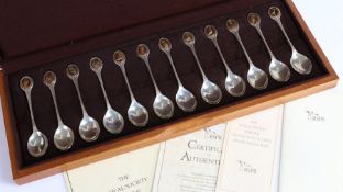 The Royal Society for the Protection of Birds silver spoon collection, consisting of twelve