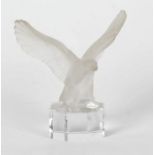 A Goebel glass eagle paperweight, signed to base, 11cm height