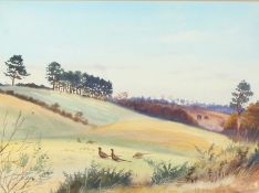 Philip Rickman (British, 1891-1986) 'Chilbolton Down - The Evening Feed' signed (lower left),