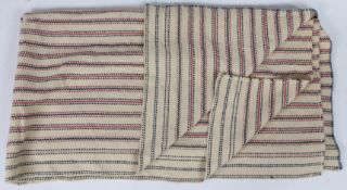 A Welsh blanket, narrow line design, 165cm x 200cm approximately