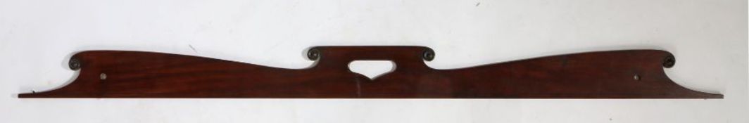 A 19th Century mahogany and inlaid cabinet makers straight edge, with ebonised banding, stamped John