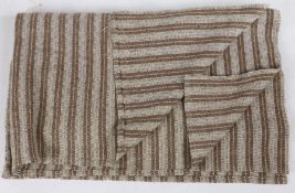 A Welsh blanket, coloured bands, 165cm x 200cm approximately
