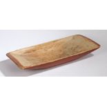 A 19th Century Swedish salting trough, with brick red paint to the exterior, stamped name to the