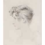 Josiah Slater (1780-1847) Portrait of Mary Ann, pencil and watercolour, 12cm x 14cm