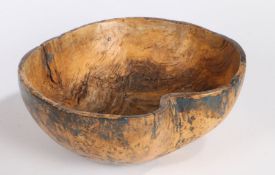 A 19th Century Swedish bowl, of heart shaped form, 24cm wide